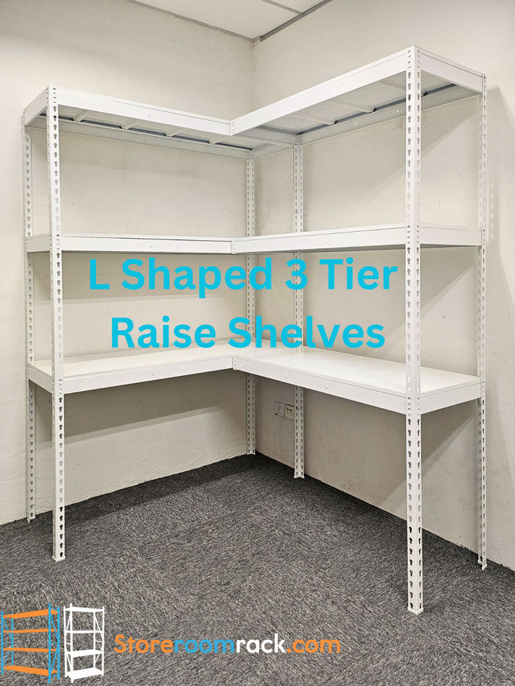 L Shaped 3 Tier Raise Shelves L Shaped 3 Tier Raise Shelves