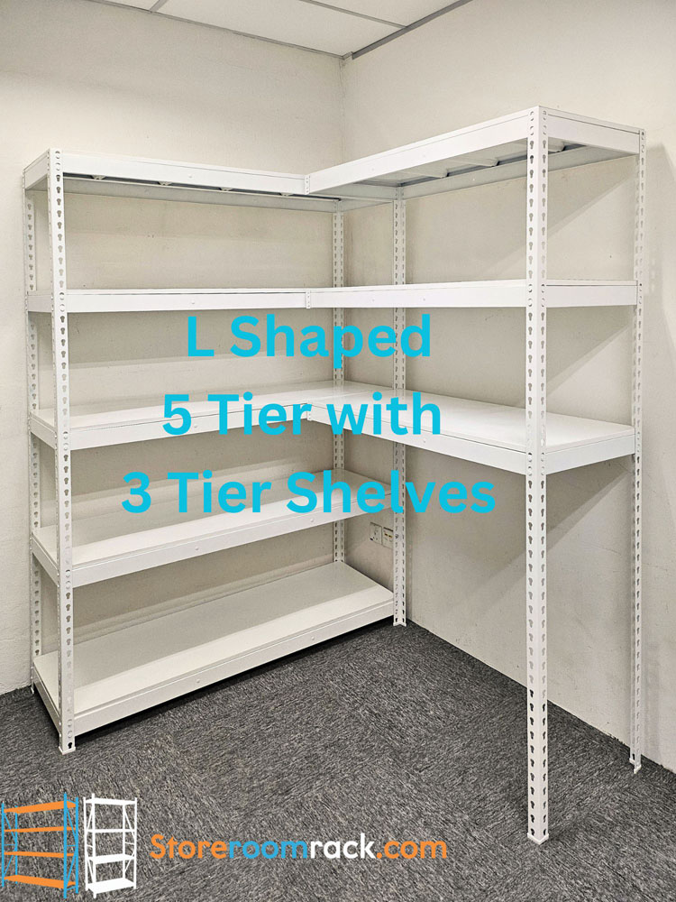 L Shaped 5 Tier With 3 Tier Shelves L Shaped 5 Tier With 3 Tier Shelves