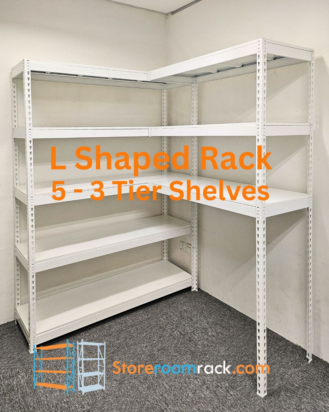 L Shaped 5-3 Tier Shelves
