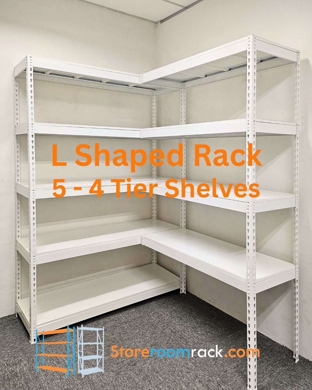 L Shaped 5-4 Tier Shelves
