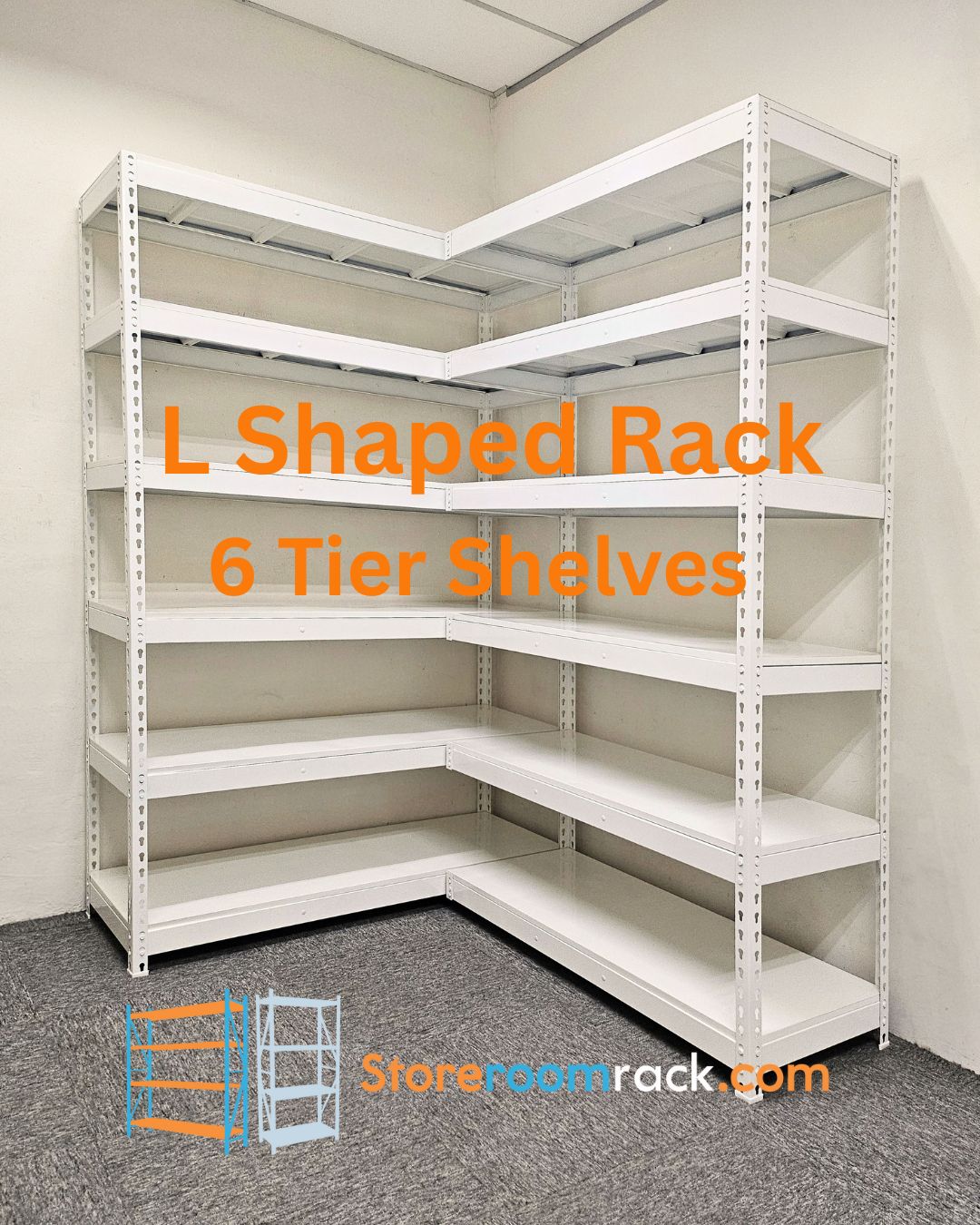 L Shaped 6 Tier Shelves